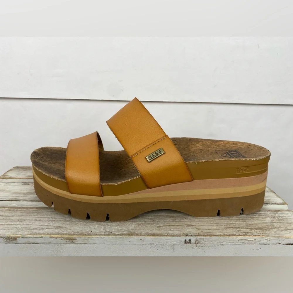 Reef Women's Cushion Vista Higher Platform Slide Sandals women’s size 9 - Picture 3 of 13